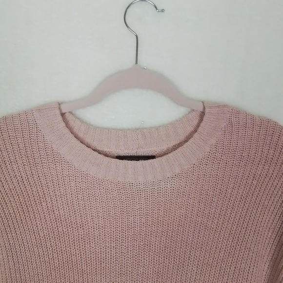 American Eagle Cotton‎ Blend Knit Sweater Size Medium in Pink - Picture 11 of 12